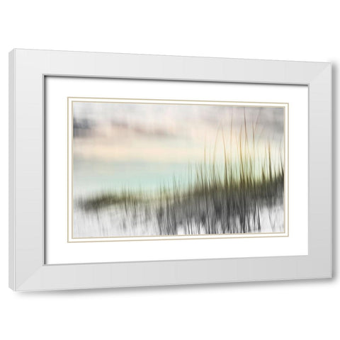 Sunset Pond  White Modern Wood Framed Art Print with Double Matting by Connolly, Karin