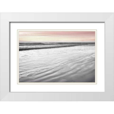 Silver Waters  White Modern Wood Framed Art Print with Double Matting by Connolly, Karin
