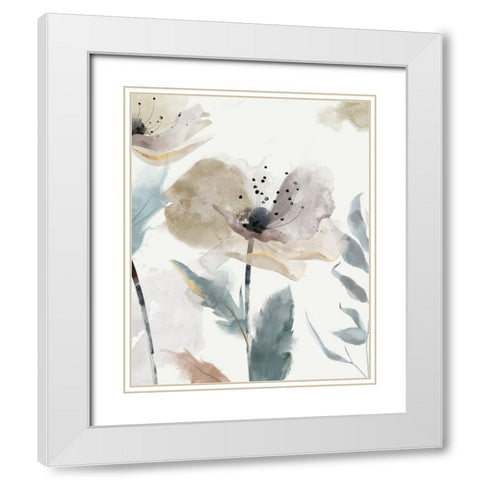 Enchanted Garden I White Modern Wood Framed Art Print with Double Matting by Jacob Q