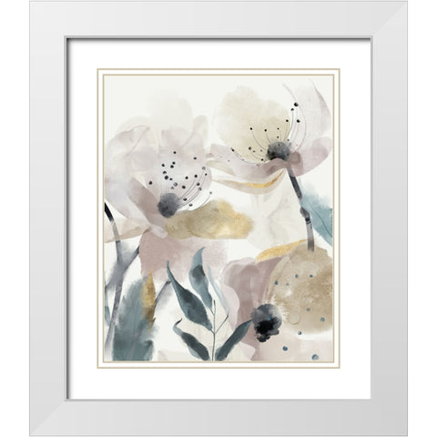 Enchanted Garden II White Modern Wood Framed Art Print with Double Matting by Jacob Q