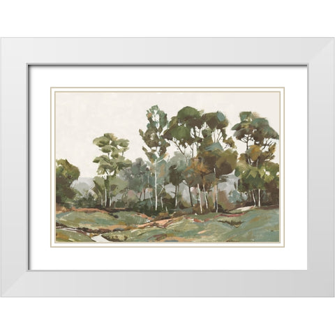Enchanted Valley White Modern Wood Framed Art Print with Double Matting by Jacob Q