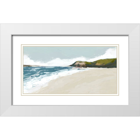 Island Getaway White Modern Wood Framed Art Print with Double Matting by Jacob Q
