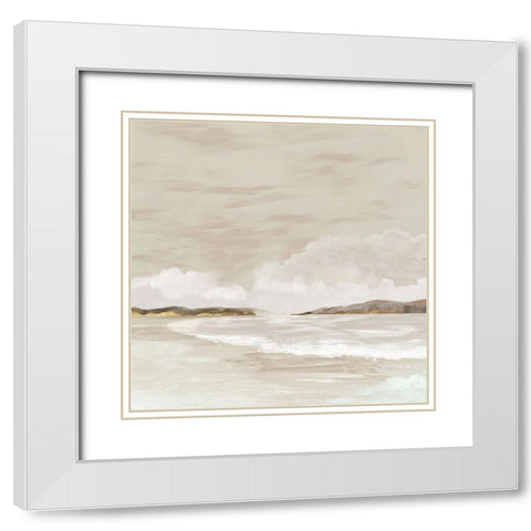 Tides of Time White Modern Wood Framed Art Print with Double Matting by Jacob Q