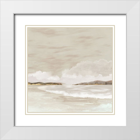 Tides of Time White Modern Wood Framed Art Print with Double Matting by Jacob Q