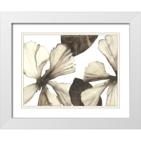 Hibiscus I White Modern Wood Framed Art Print with Double Matting by Hendrick, Cathy