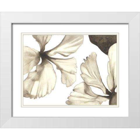 Hibiscus II White Modern Wood Framed Art Print with Double Matting by Hendrick, Cathy