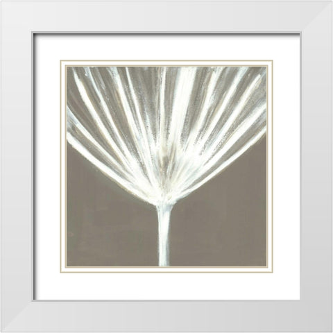 White Bloom I White Modern Wood Framed Art Print with Double Matting by Hendick, Cathy