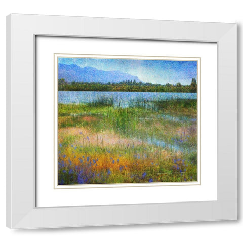 Lake Near Mesa Verde White Modern Wood Framed Art Print with Double Matting by Vest, Chris