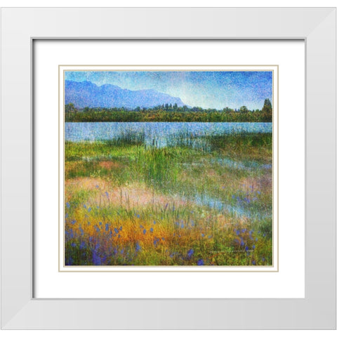 Lake Near Mesa Verde White Modern Wood Framed Art Print with Double Matting by Vest, Chris