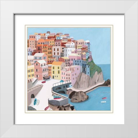 ManarolaItaly White Modern Wood Framed Art Print with Double Matting by Daly, Carla