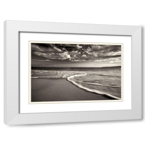 Tranquility II White Modern Wood Framed Art Print with Double Matting by Frates, Dennis