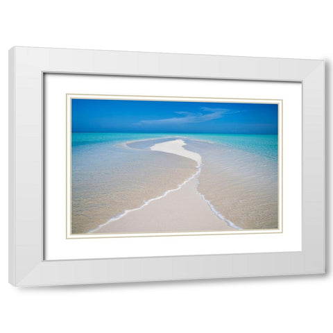 Oceans Meet White Modern Wood Framed Art Print with Double Matting by Frates, Dennis