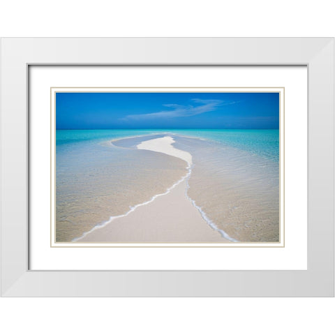 Oceans Meet White Modern Wood Framed Art Print with Double Matting by Frates, Dennis