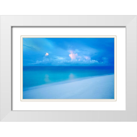 Rays White Modern Wood Framed Art Print with Double Matting by Frates, Dennis