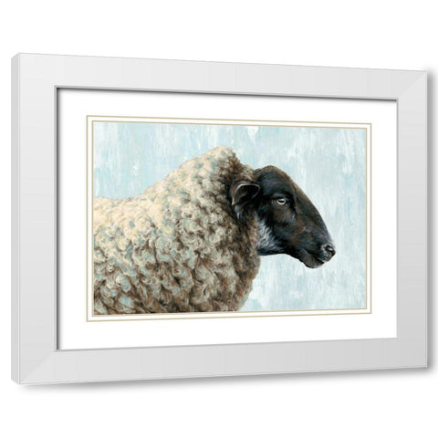 Easy Going White Modern Wood Framed Art Print with Double Matting by Perejogina, Dina