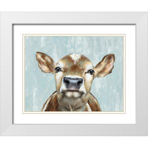Jersey Girl White Modern Wood Framed Art Print with Double Matting by Perejogina, Dina