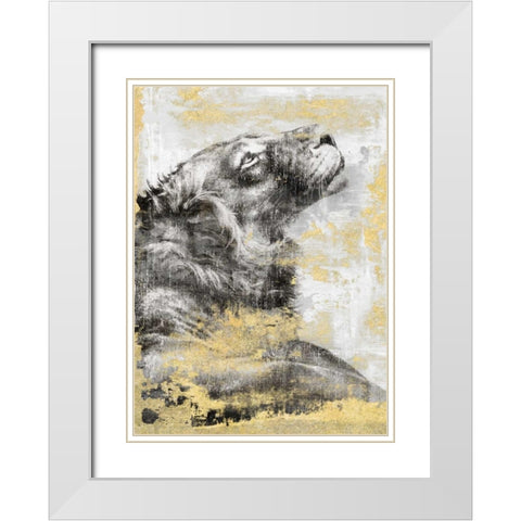 Majesty White Modern Wood Framed Art Print with Double Matting by Peregojina, Dina