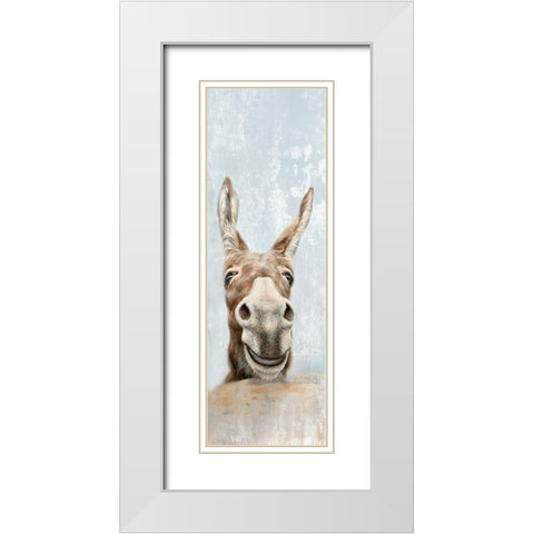 The Donkeys  White Modern Wood Framed Art Print with Double Matting by Perejopgina, Dina