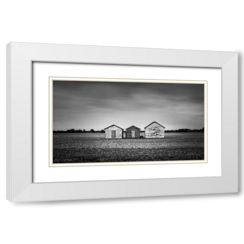Frosty Winter White Modern Wood Framed Art Print with Double Matting by Orlov, Irena