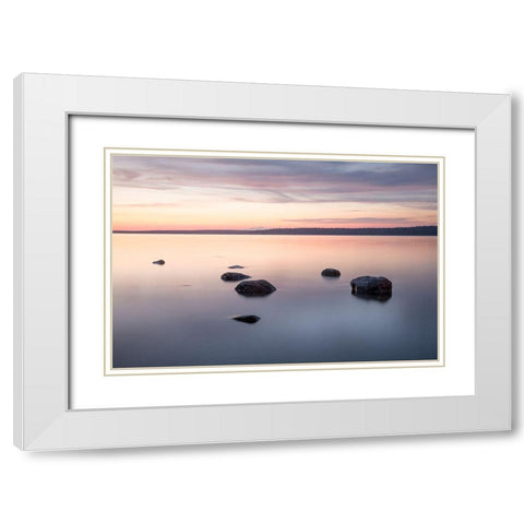 Quietly Waiting White Modern Wood Framed Art Print with Double Matting by Kirshner, Dmitry