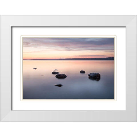 Quietly Waiting White Modern Wood Framed Art Print with Double Matting by Kirshner, Dmitry