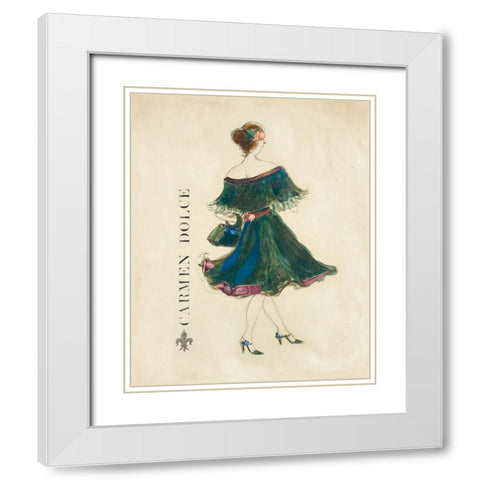 Galmour Collection White Modern Wood Framed Art Print with Double Matting by Dolce, Cameron