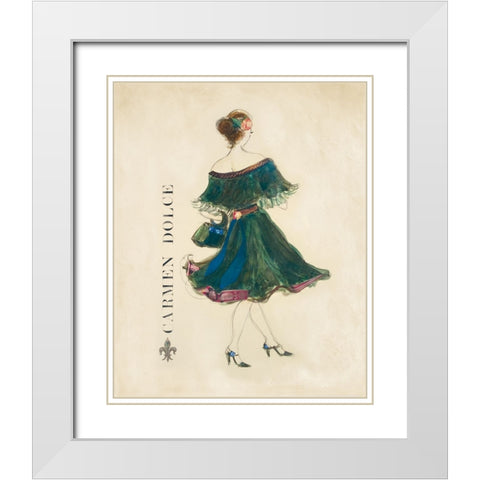 Galmour Collection White Modern Wood Framed Art Print with Double Matting by Dolce, Cameron