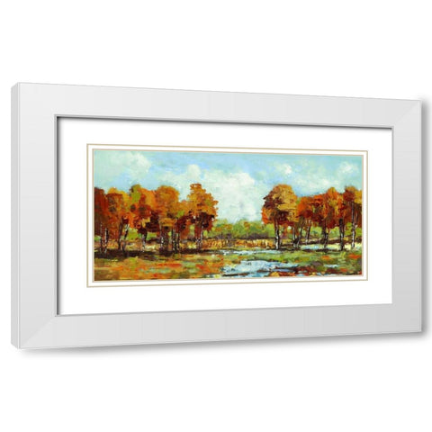 Copper Landscape White Modern Wood Framed Art Print with Double Matting by Dolce, Carmen