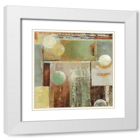 Ice and Bubbles II White Modern Wood Framed Art Print with Double Matting by Dolce, Carmen