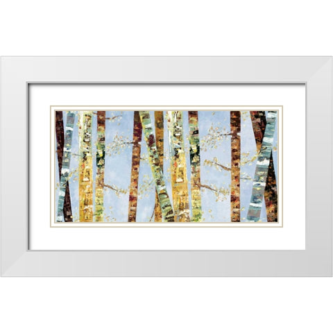 Bark Abstract White Modern Wood Framed Art Print with Double Matting by Dolce, Carmen