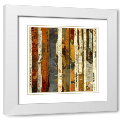 Red Amber I White Modern Wood Framed Art Print with Double Matting by Dolce, Carmen