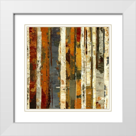 Red Amber I White Modern Wood Framed Art Print with Double Matting by Dolce, Carmen