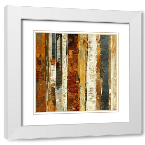 Red Amber II White Modern Wood Framed Art Print with Double Matting by Dolce, Carmen