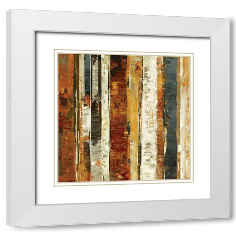 Red Amber II White Modern Wood Framed Art Print with Double Matting by Dolce, Carmen