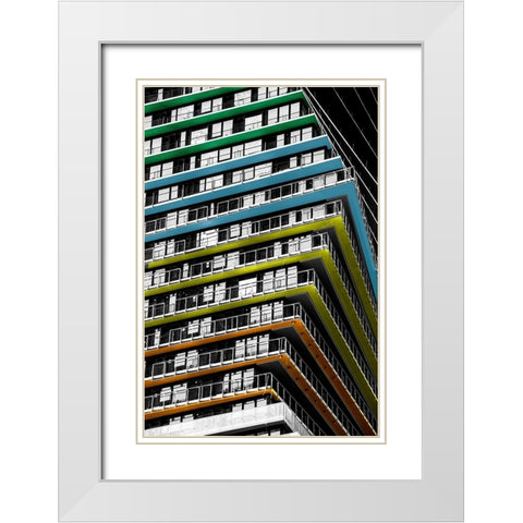 Rsinbow Bulding Story  White Modern Wood Framed Art Print with Double Matting by Dulis, Peter