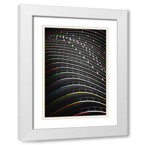 Upstream Enchanced  White Modern Wood Framed Art Print with Double Matting by Dulis, Peter