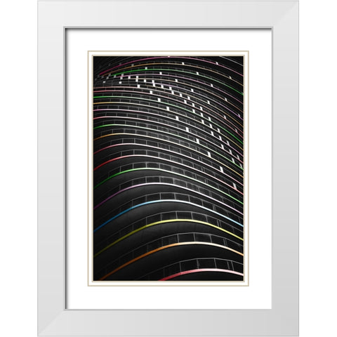 Upstream Enchanced  White Modern Wood Framed Art Print with Double Matting by Dulis, Peter