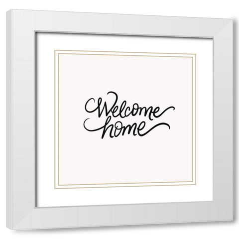 Dillen and Ari  White Modern Wood Framed Art Print with Double Matting by Welcome Home