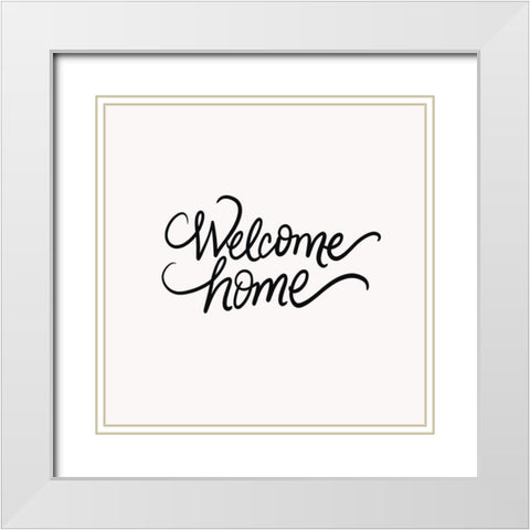 Dillen and Ari  White Modern Wood Framed Art Print with Double Matting by Welcome Home