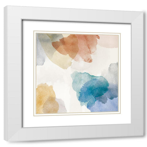 Flow of Spring II White Modern Wood Framed Art Print with Double Matting by Savone, Daniela
