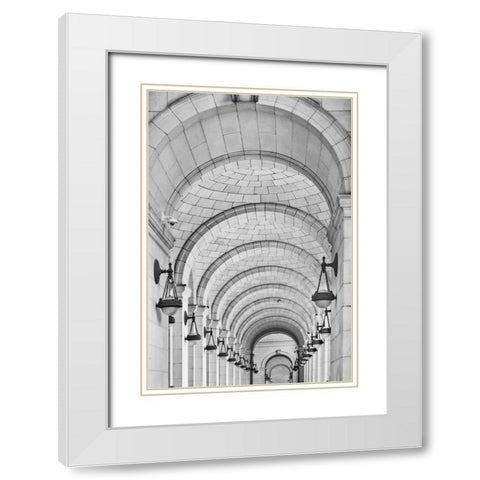 Union Station Arches White Modern Wood Framed Art Print with Double Matting by Stein, Daniel