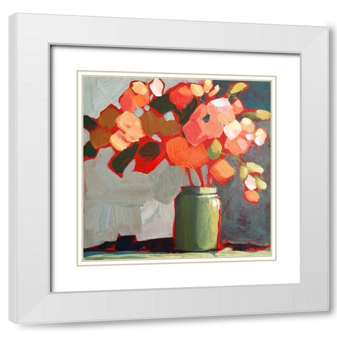 Happy Place White Modern Wood Framed Art Print with Double Matting by Riger, Sue