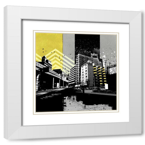 Triptych II White Modern Wood Framed Art Print with Double Matting by Brizzi, Elizabeth