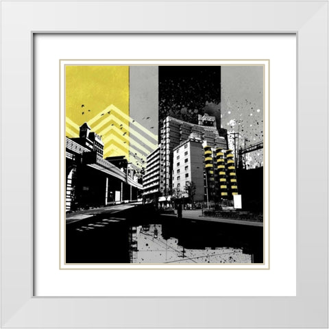 Triptych II White Modern Wood Framed Art Print with Double Matting by Brizzi, Elizabeth