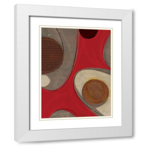 Evolution III White Modern Wood Framed Art Print with Double Matting by Varrasso, Enrico