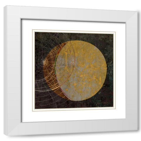 Waxing Gibbous White Modern Wood Framed Art Print with Double Matting by Varrasso, Enrico