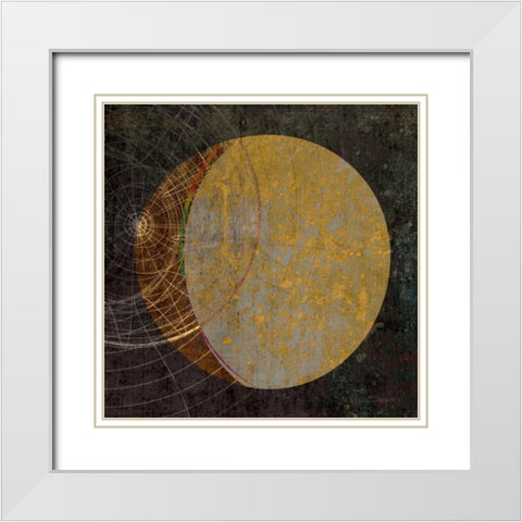 Waxing Gibbous White Modern Wood Framed Art Print with Double Matting by Varrasso, Enrico