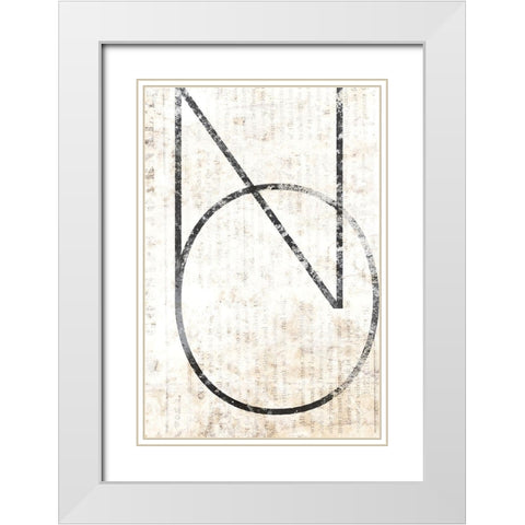 NO White Modern Wood Framed Art Print with Double Matting by Varrasso , Enrico