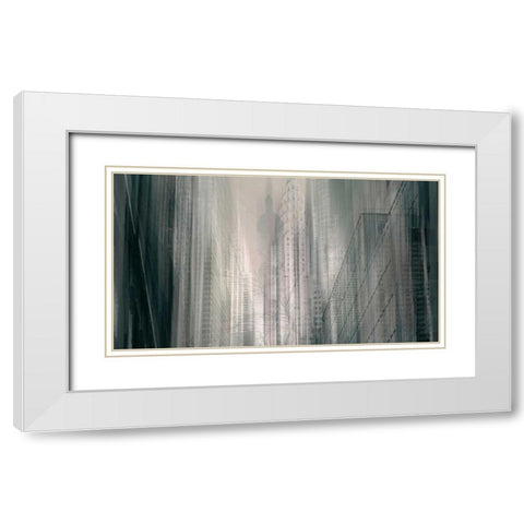 Manhattan Mayhem White Modern Wood Framed Art Print with Double Matting by Jenney, Jessica
