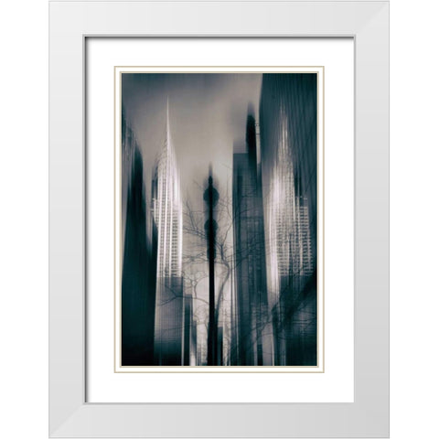 Metropolis White Modern Wood Framed Art Print with Double Matting by Jenney, Jessica